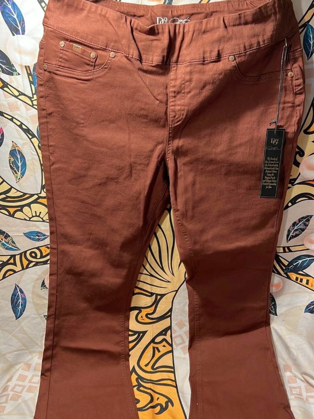 DG2 by Diane Gilman Brown Stretch Flare Pants – Size 1X – New With Tags